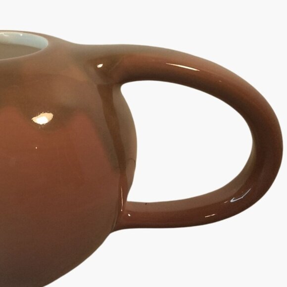 Vintage Brown Pitcher Jug  Mid Century Modern Ceramic Drip Glaze Vase Planter - Picture 7 of 8